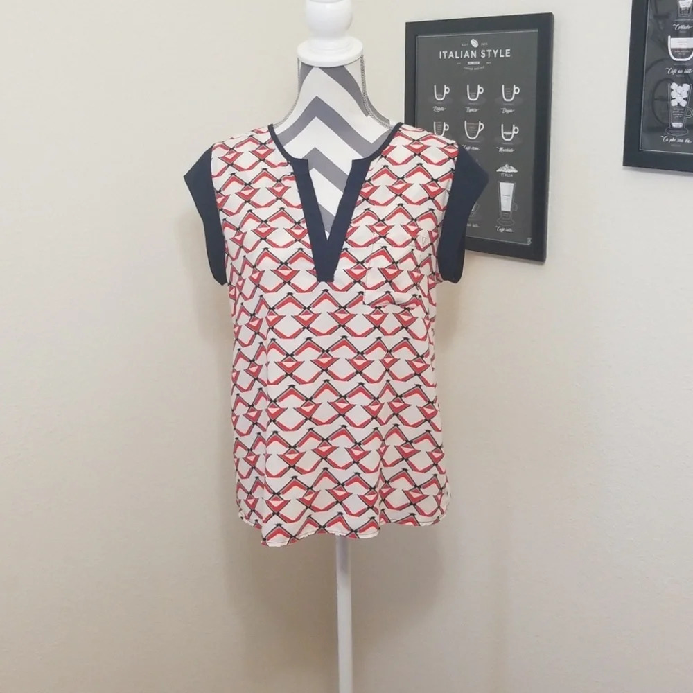 Collective Concepts Cap Sleeve Blouse‎